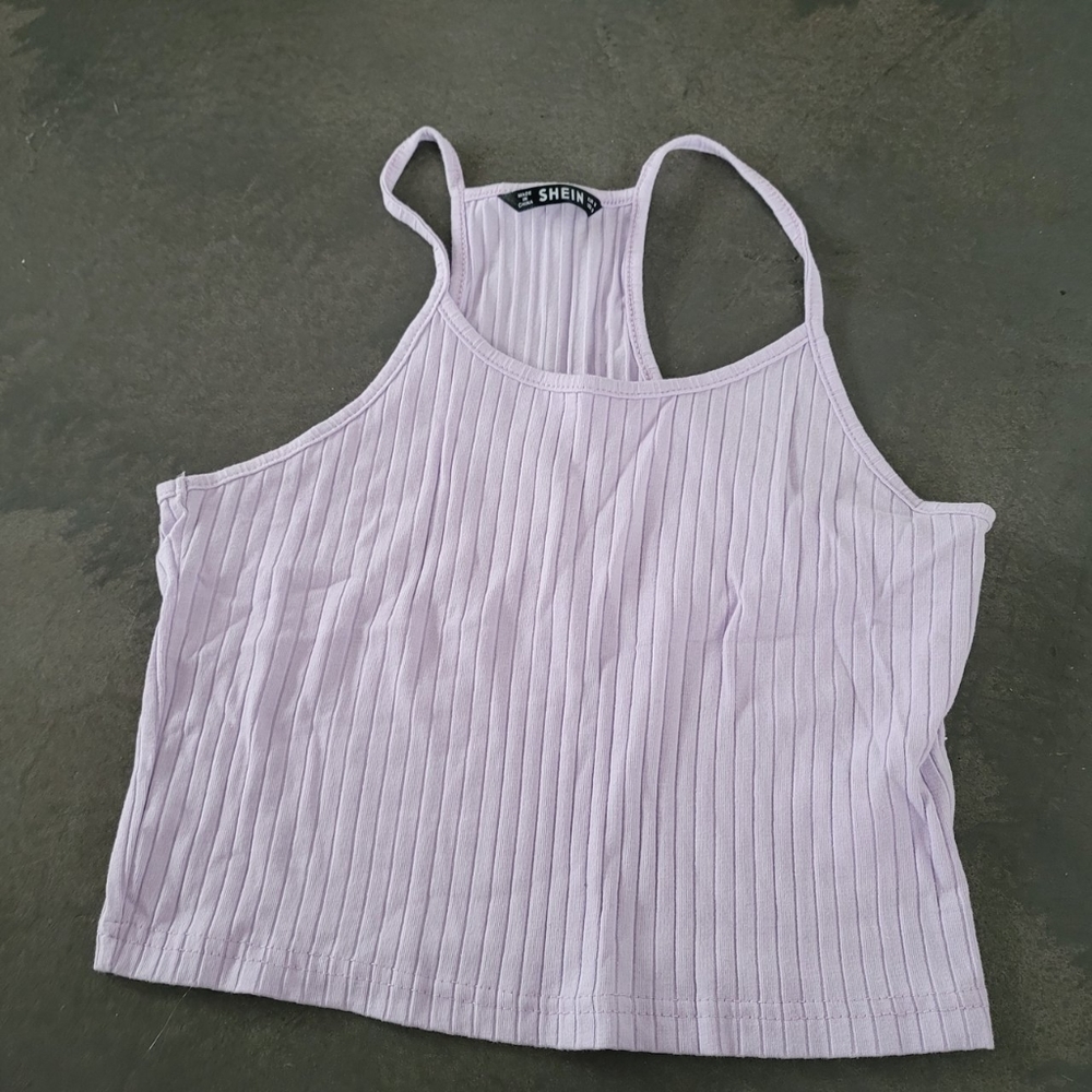Lavender ribbed croptop